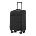 Women’s Lightweight Softshell Suitcase with Spinner Wheels & Spacious Compartments – Black