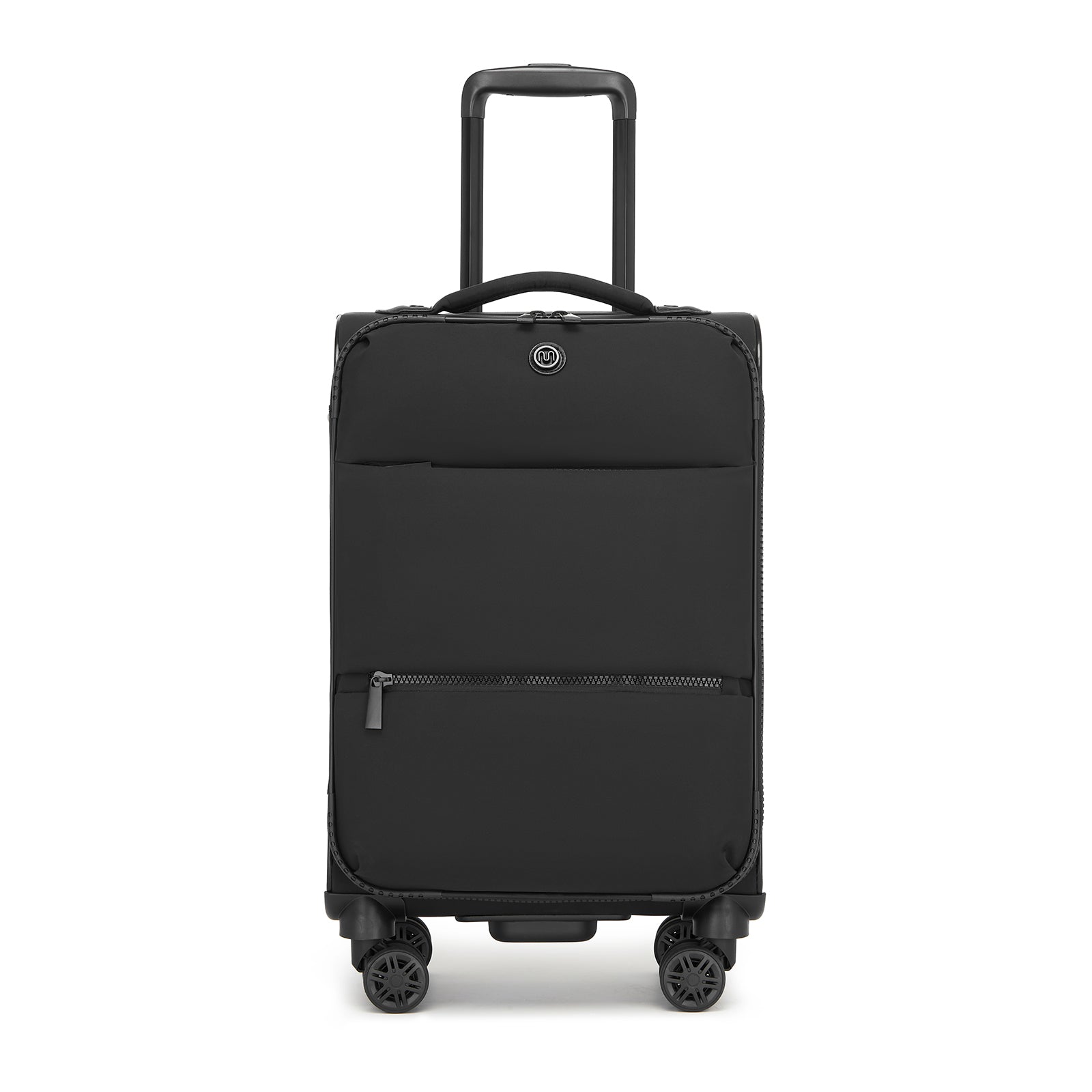 Women’s Lightweight Softshell Suitcase with Spinner Wheels & Spacious Compartments – Black