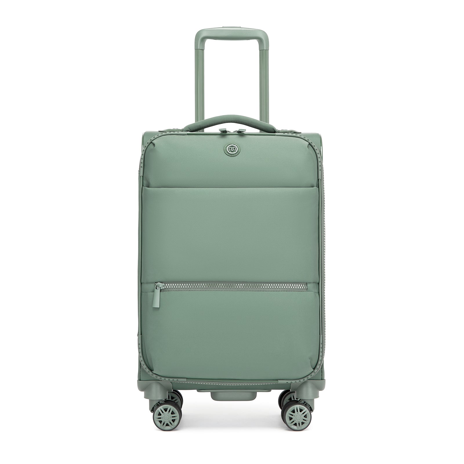 Women’s Lightweight Softshell Suitcase with Spinner Wheels & Spacious Compartments – Green