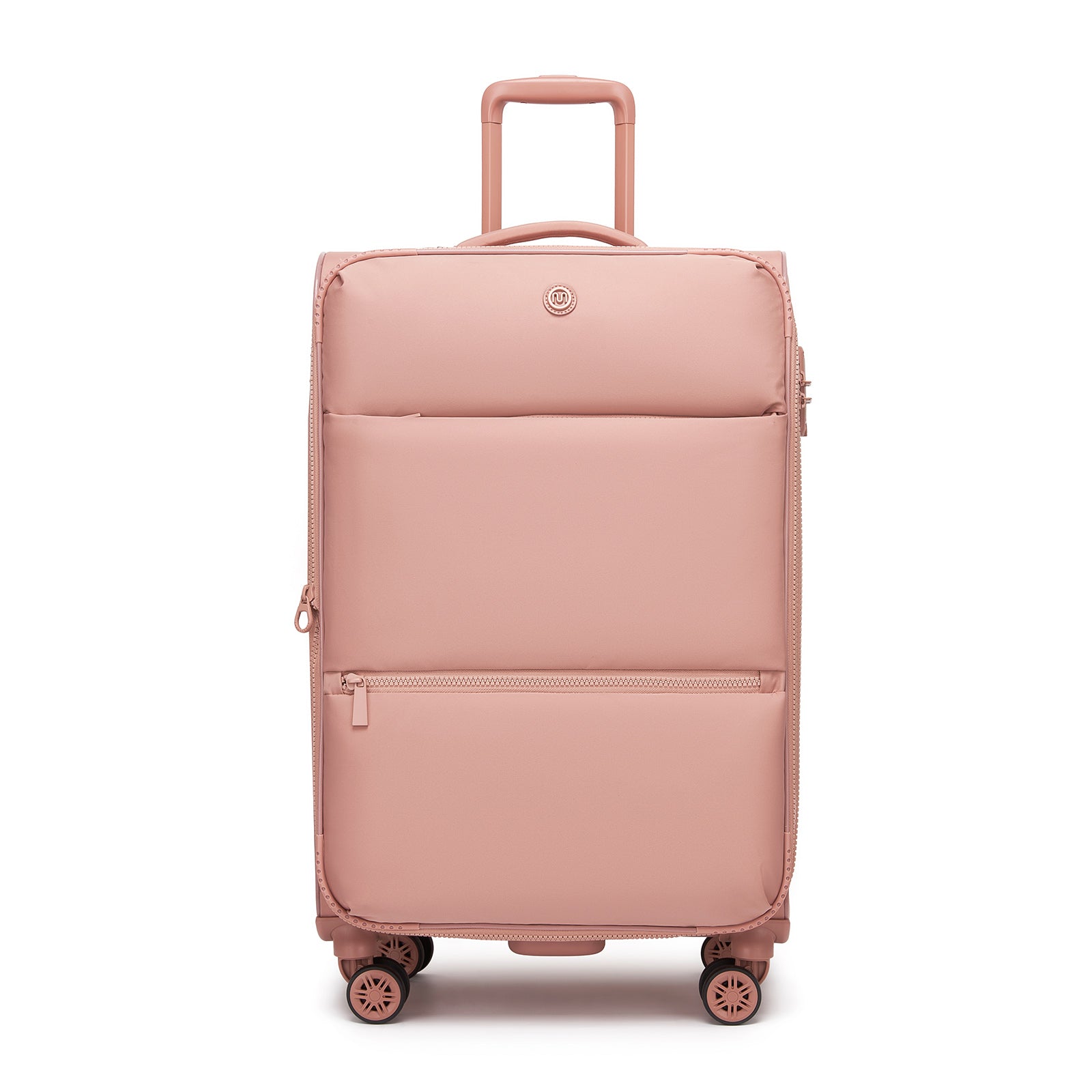 3 Piece Softshell Expandable Luggage Set 20/26/30 Inch, Lightweigh Suitcase with Silent Wheels & Organised Interior for Travel (KSN2593) - Pink