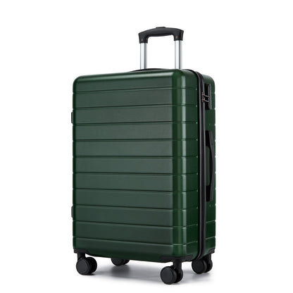 , Durable ABS Hard Shell Suitcase with 360 Silent Spinner Wheels & Secure Combination Lock (KSN2691) - Green