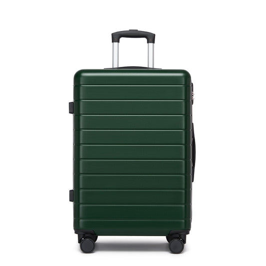 , Durable ABS Hard Shell Suitcase with 360 Silent Spinner Wheels & Secure Combination Lock (KSN2691) - Green
