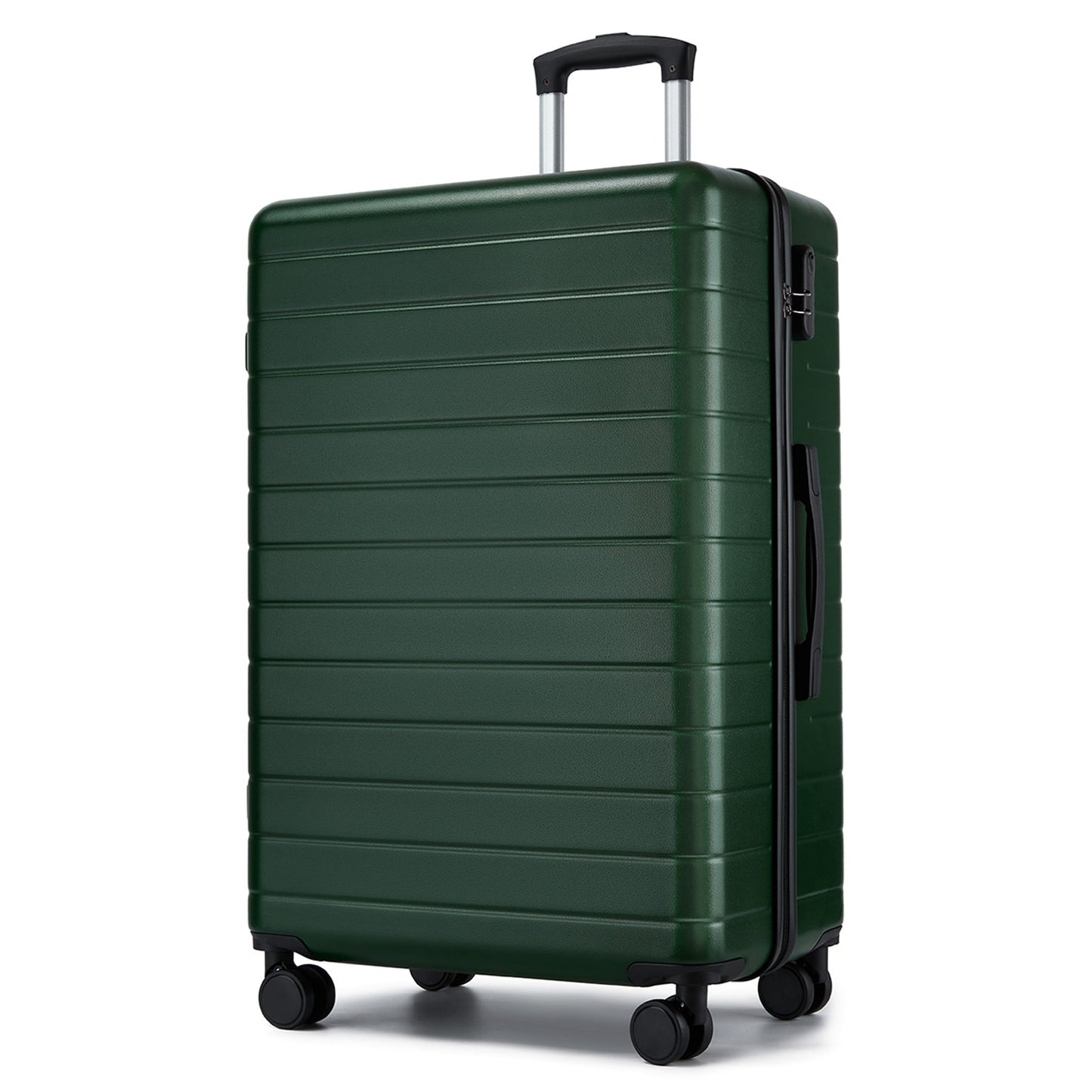 , Durable ABS Hard Shell Suitcase with 360 Silent Spinner Wheels & Secure Combination Lock (KSN2691) - Green