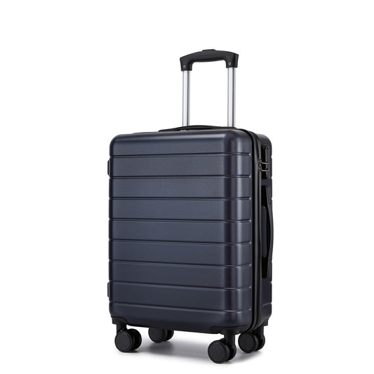 , Durable ABS Hard Shell Suitcase with 360 Silent Spinner Wheels & Secure Combination Lock (KSN2691) - Navy