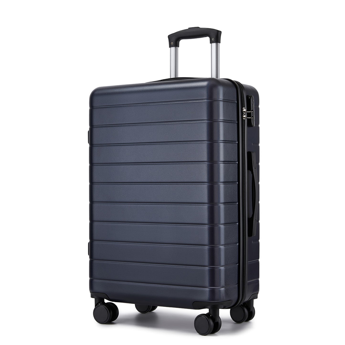 , Durable ABS Hard Shell Suitcase with 360 Silent Spinner Wheels & Secure Combination Lock (KSN2691) - Navy