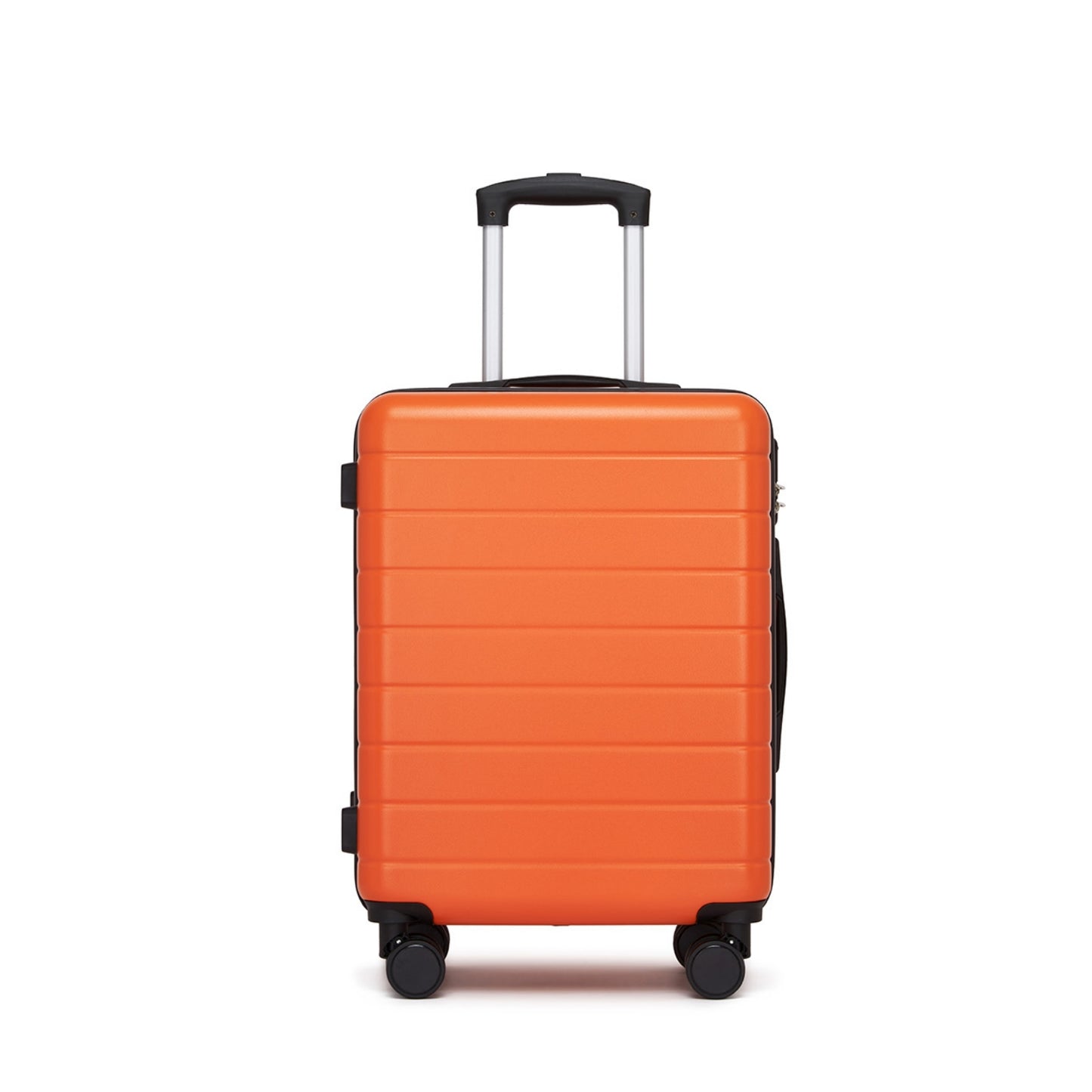 , Durable ABS Hard Shell Suitcase with 360 Silent Spinner Wheels & Secure Combination Lock (KSN2691) - Orange