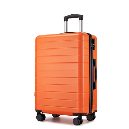 , Durable ABS Hard Shell Suitcase with 360 Silent Spinner Wheels & Secure Combination Lock (KSN2691) - Orange
