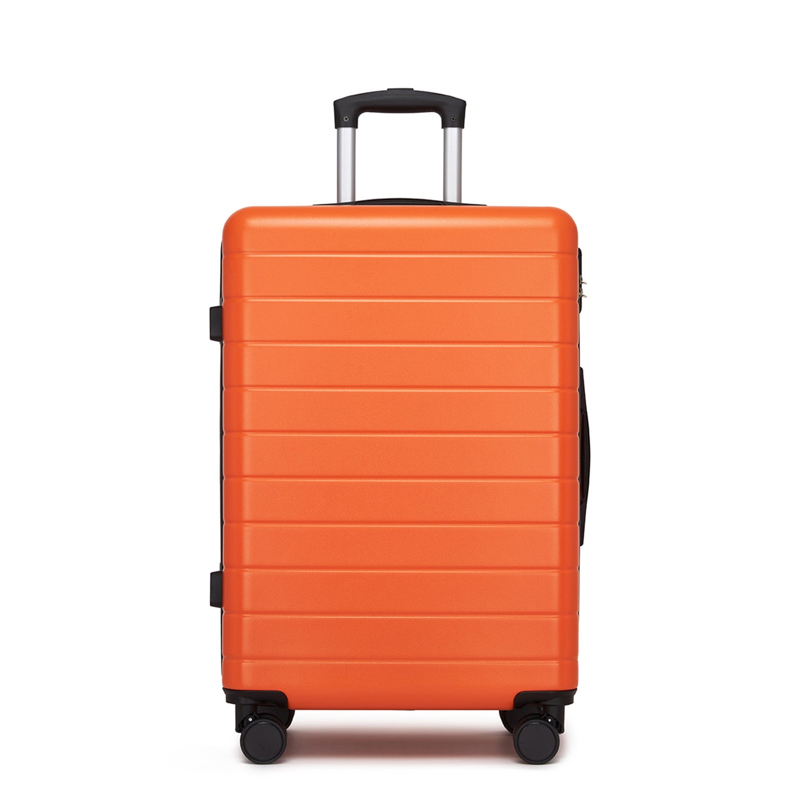 , Durable ABS Hard Shell Suitcase with 360 Silent Spinner Wheels & Secure Combination Lock (KSN2691) - Orange