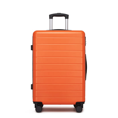 , Durable ABS Hard Shell Suitcase with 360 Silent Spinner Wheels & Secure Combination Lock (KSN2691) - Orange
