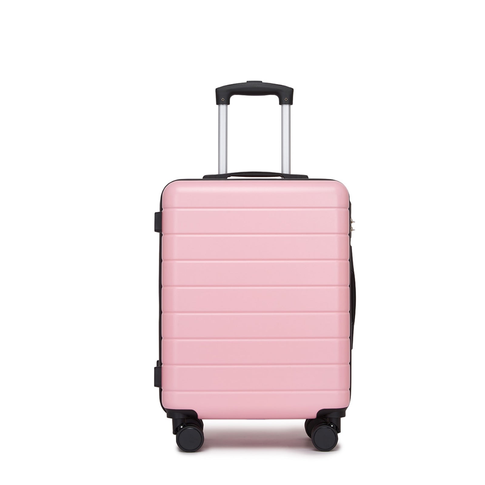 , Durable ABS Hard Shell Suitcase with 360 Silent Spinner Wheels & Secure Combination Lock (KSN2691) - Pink