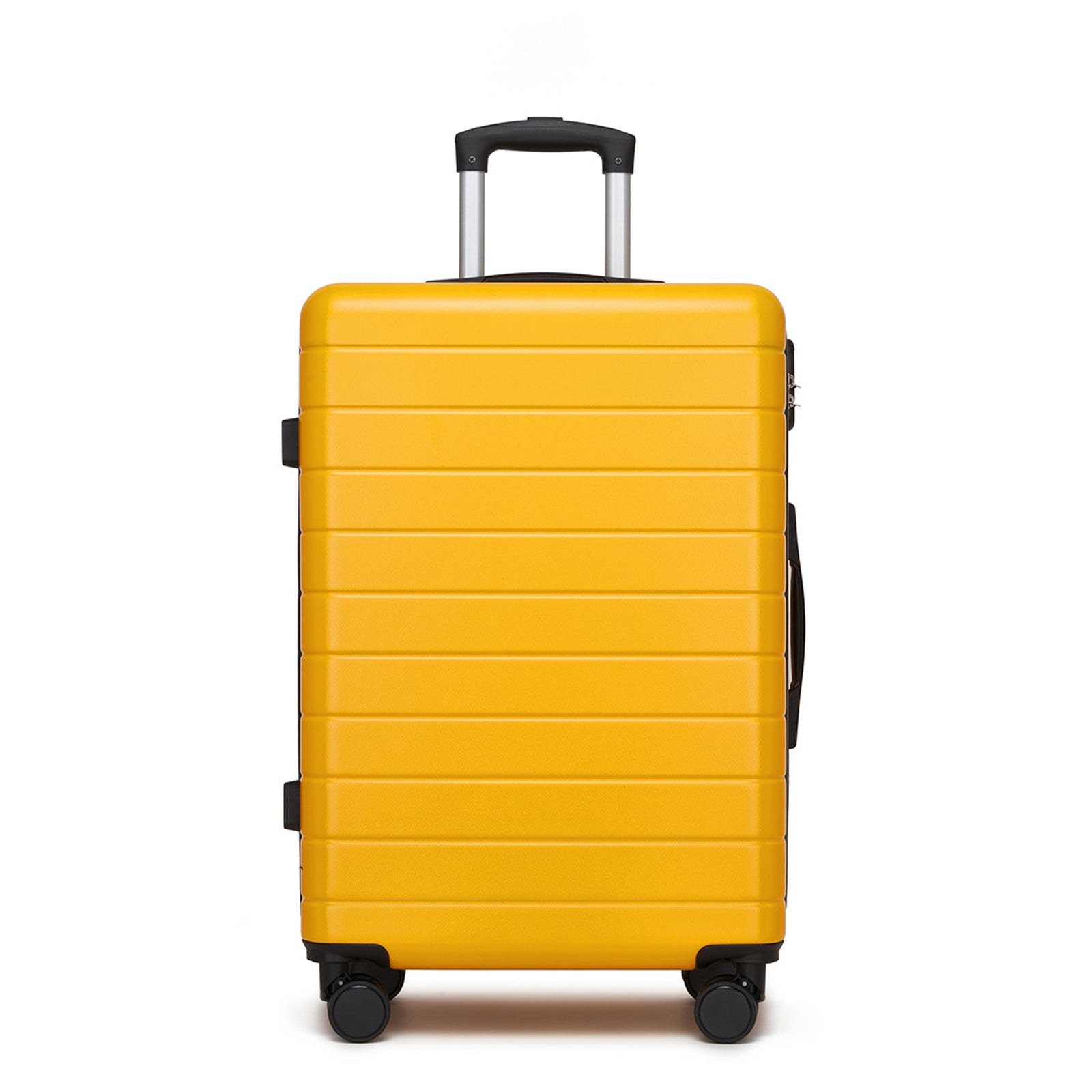 , Durable ABS Hard Shell Suitcase with 360 Silent Spinner Wheels & Secure Combination Lock (KSN2691) - Yellow