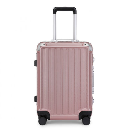 Supercase Durable PC Hardshell Aluminum Frame Suitcase With TSA Lock (KSS2481) - Nude