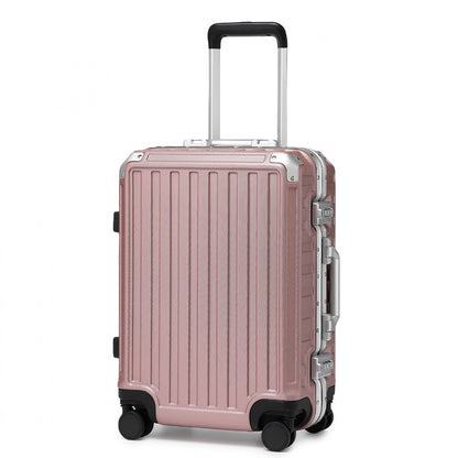 Supercase Durable PC Hardshell Aluminum Frame Suitcase With TSA Lock (KSS2481) - Nude