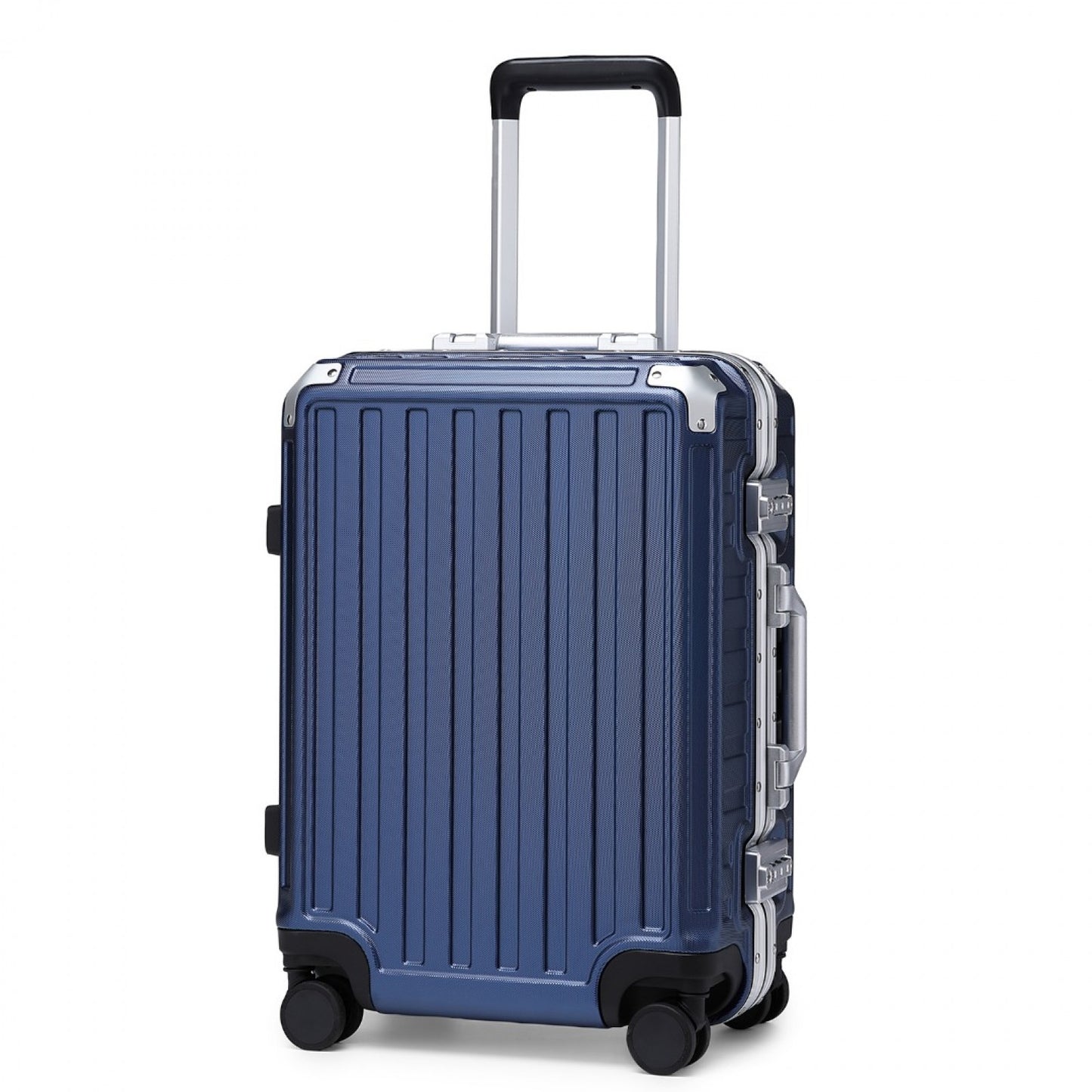 Supercase Durable PC Hardshell Aluminum Frame Suitcase With TSA Lock (KSS2481) - Navy