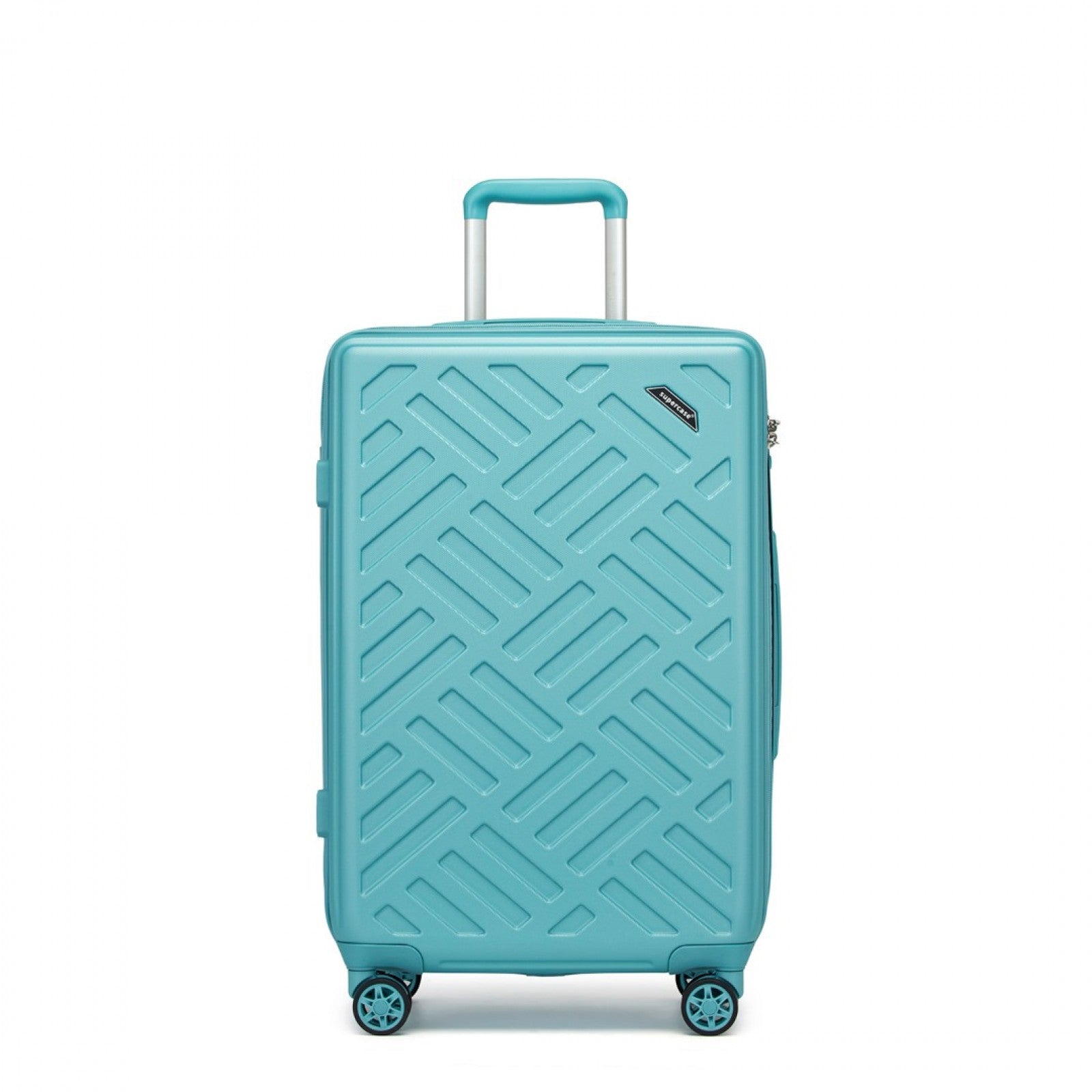 Supercase Sleek Geometric Pattern Hard Shell ABS+PC Cabin Suitcase with TSA Lock (KSS2495) - Blue