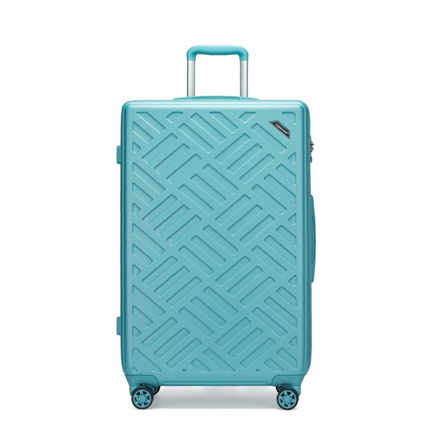 Supercase Sleek Geometric Pattern Hard Shell ABS+PC Cabin Suitcase with TSA Lock (KSS2495) - Blue
