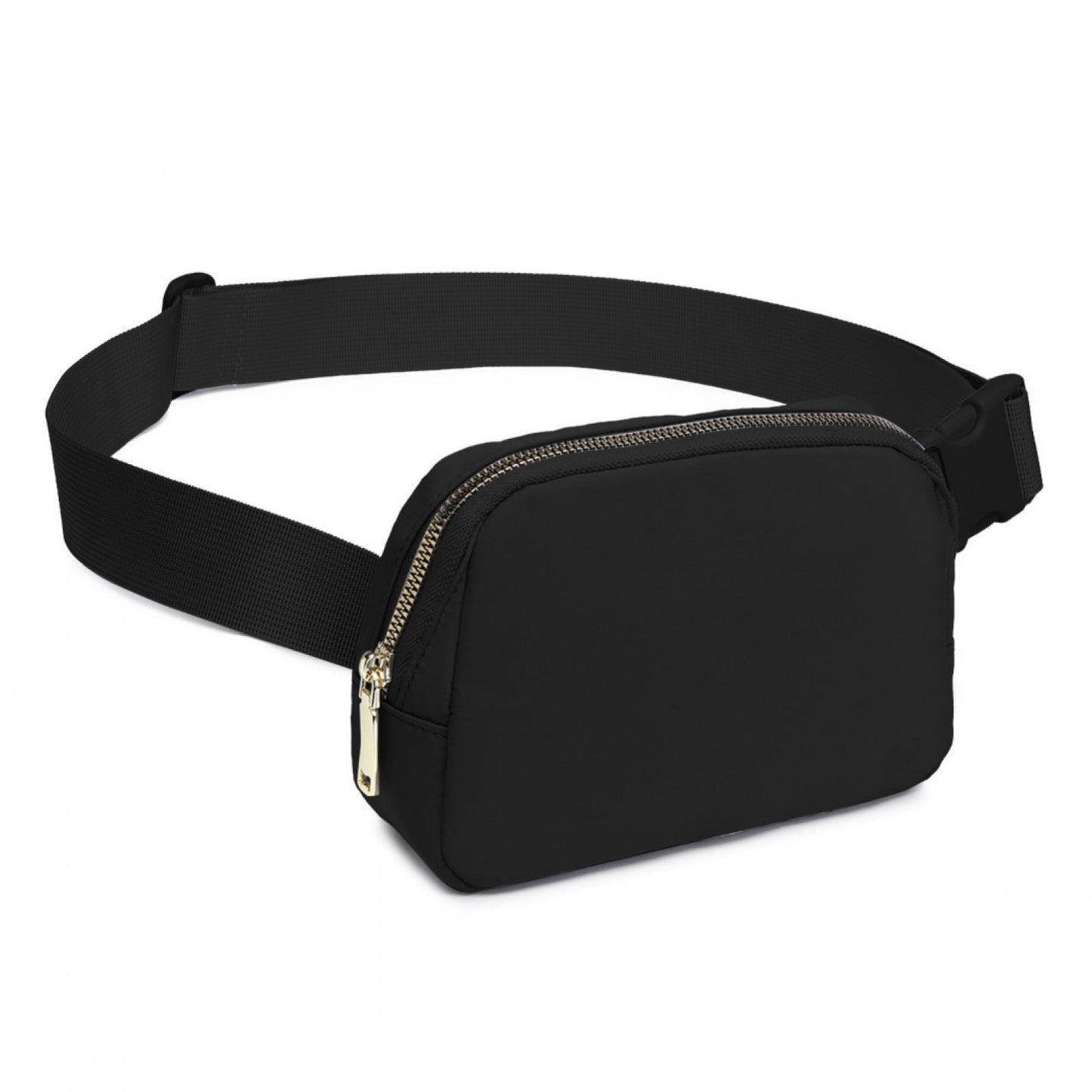 Miss Lulu Lightweight Stylish Water-Resistant Casual Bum Bag (L2337) - Black