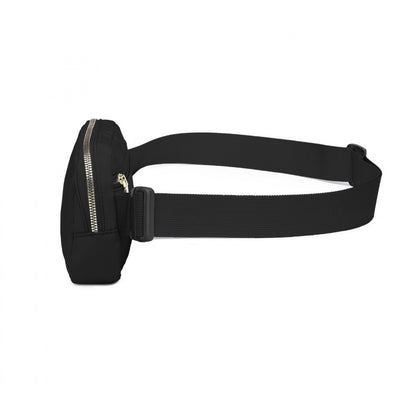 Miss Lulu Lightweight Stylish Water-Resistant Casual Bum Bag (L2337) - Black
