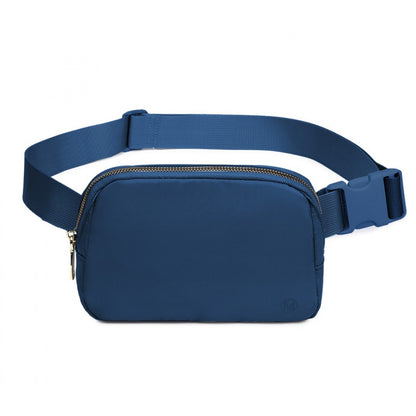 Miss Lulu Lightweight Stylish Water-Resistant Casual Bum Bag (L2337) - Navy