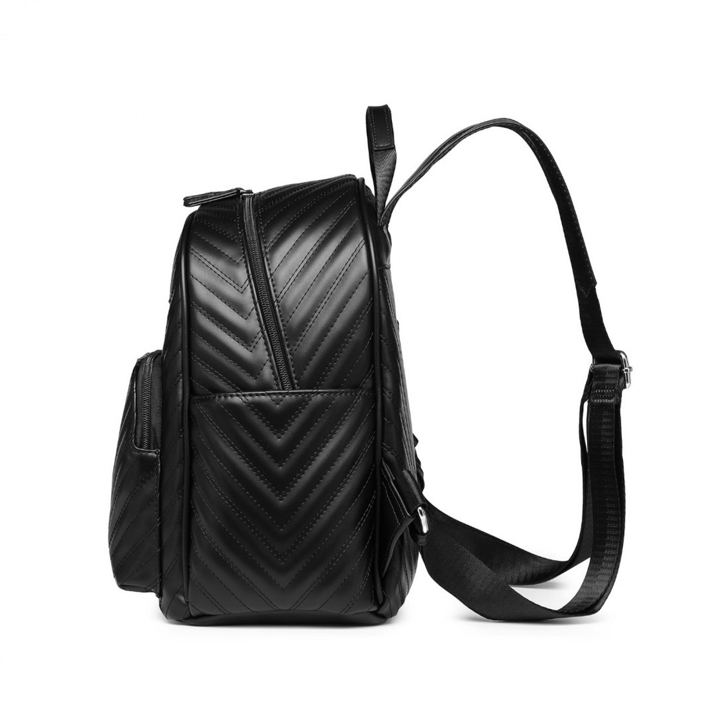 Miss Lulu Water-resistant Chic PU Leather Backpack (LG2323) - Black