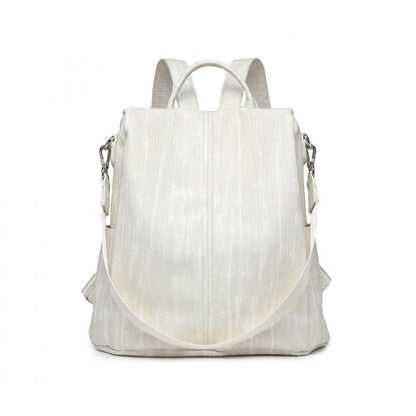 Miss Lulu Versatile Anti-Theft PU Leather Convertible Bag And Backpack (LG2333) - Beige