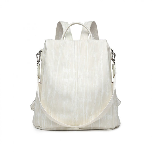 Miss Lulu Versatile Anti-Theft PU Leather Convertible Bag And Backpack (LG2333) - Beige