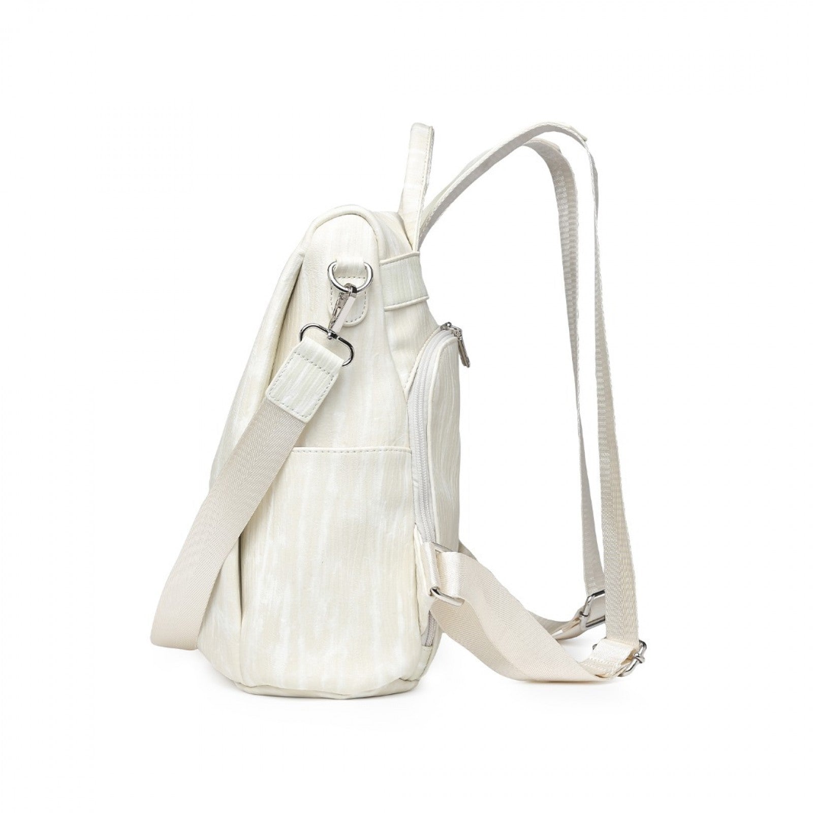 Miss Lulu Versatile Anti-Theft PU Leather Convertible Bag And Backpack (LG2333) - Beige