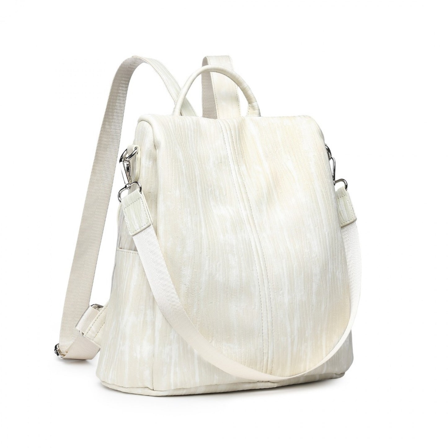 Miss Lulu Versatile Anti-Theft PU Leather Convertible Bag And Backpack (LG2333) - Beige