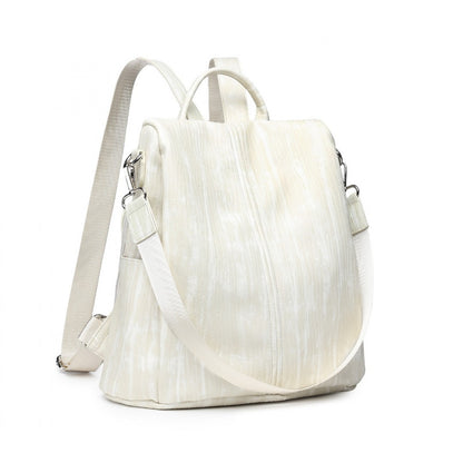 Miss Lulu Versatile Anti-Theft PU Leather Convertible Bag And Backpack (LG2333) - Beige