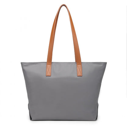 Miss Lulu Casual Waterproof Shopping Tote Bag (LH2240) - Grey