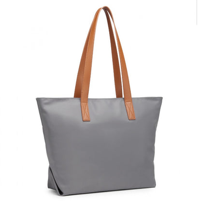 Miss Lulu Casual Waterproof Shopping Tote Bag (LH2240) - Grey