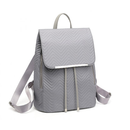 Miss Lulu Lightweight And Elegant Daily Backpack (LH2358) - Grey