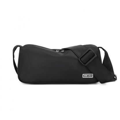 Miss Lulu Vintage Chic Lightweight Water-Resistant Crossbody Bag (MSM2425) - Black