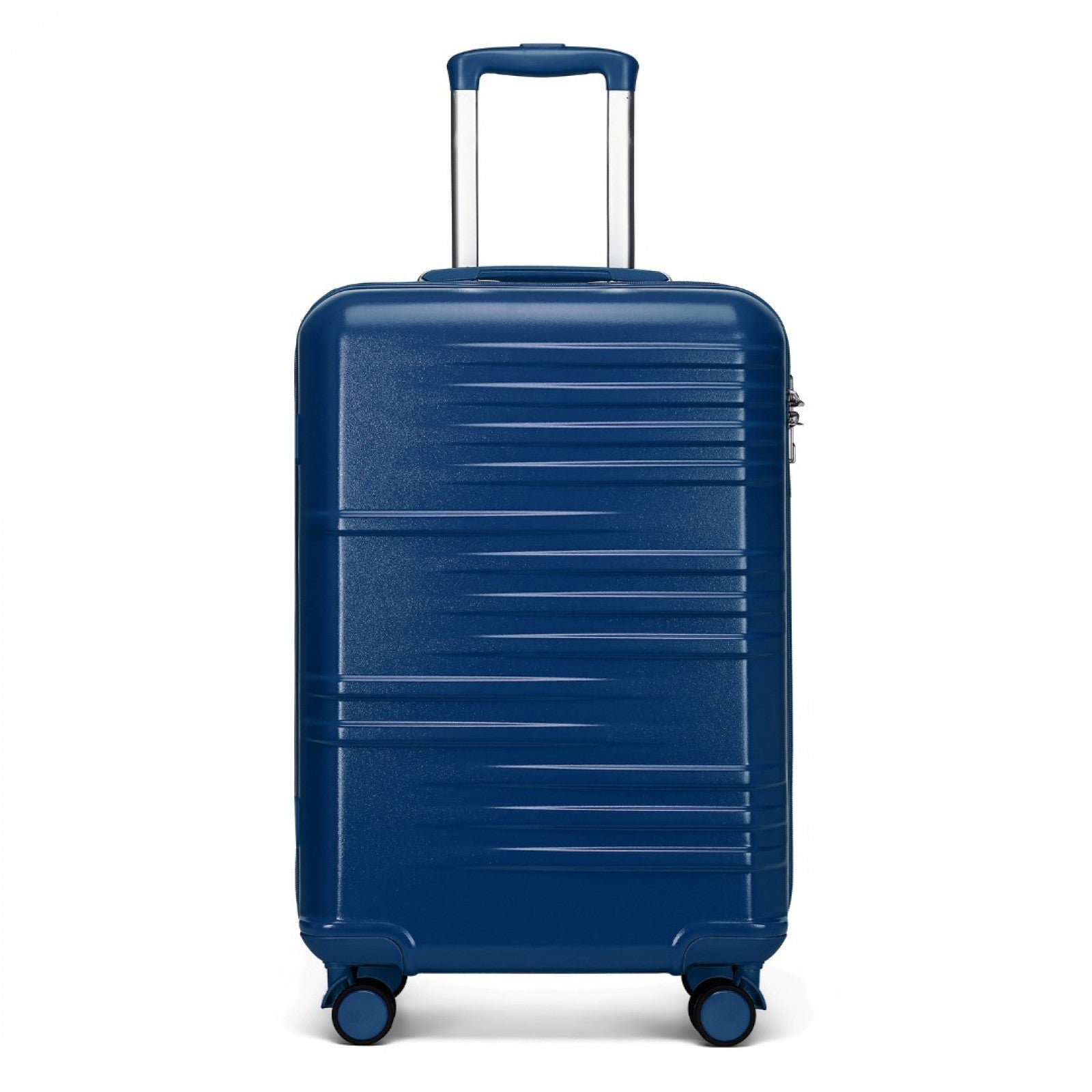 British Traveller Durable Polycarbonate and ABS Hard Shell Suitcase With TSA Lock (K2391L) - Navy