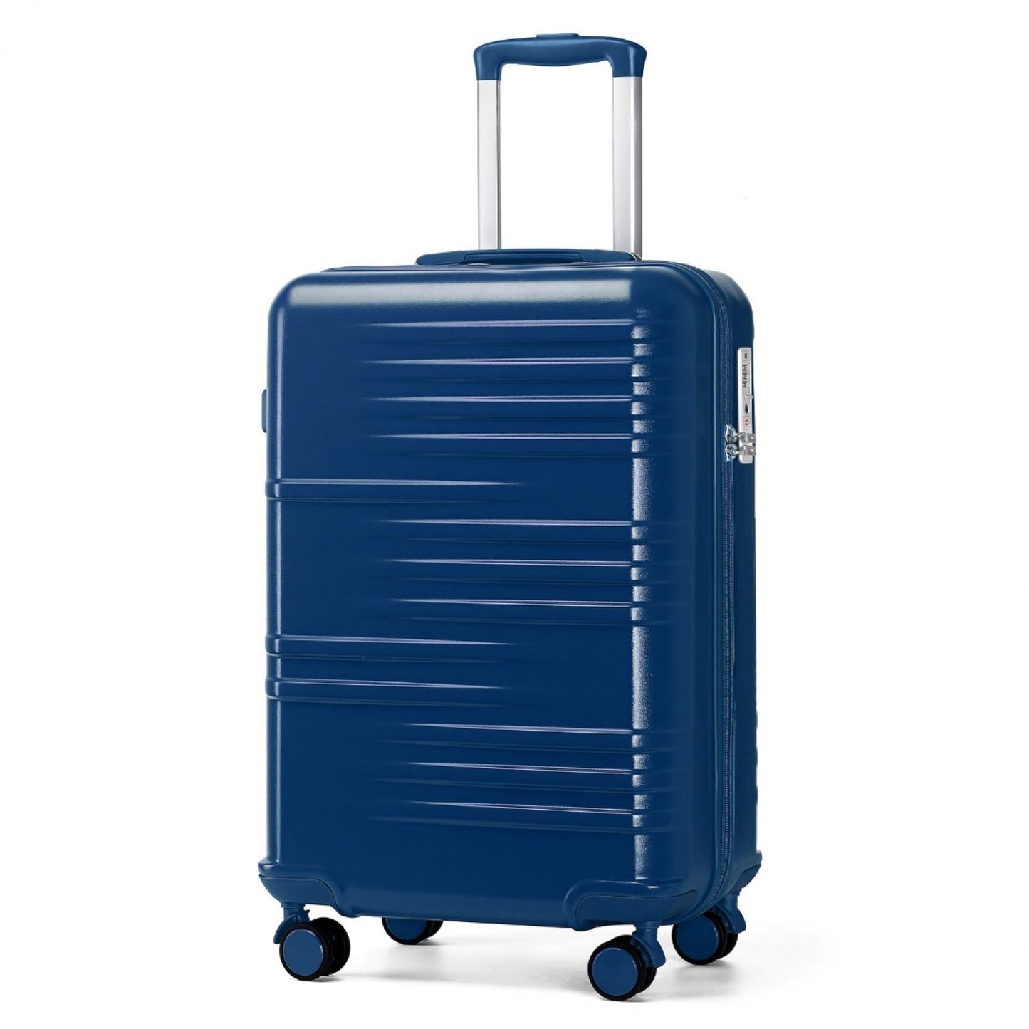 British Traveller Durable Polycarbonate and ABS Hard Shell Suitcase With TSA Lock (K2391L) - Navy
