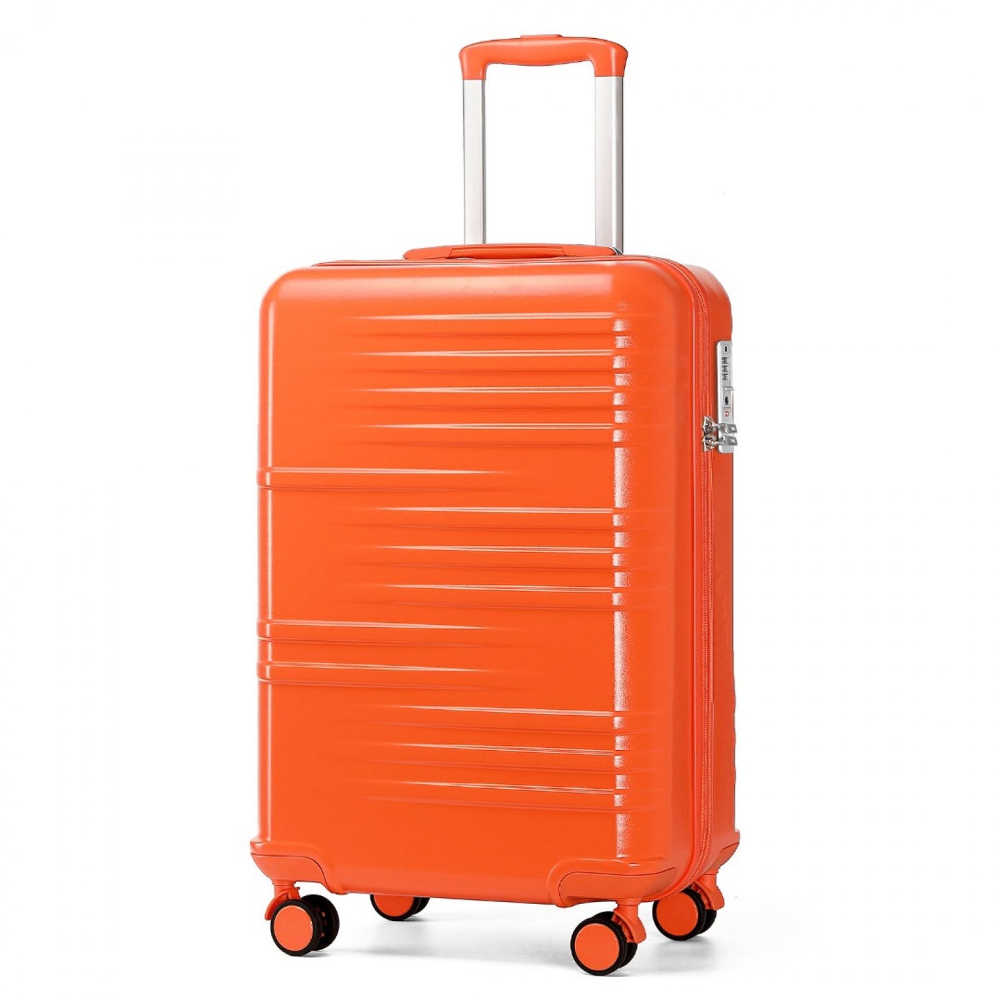 British Traveller Durable Polycarbonate and ABS Hard Shell Suitcase With TSA Lock (K2391L) - Orange