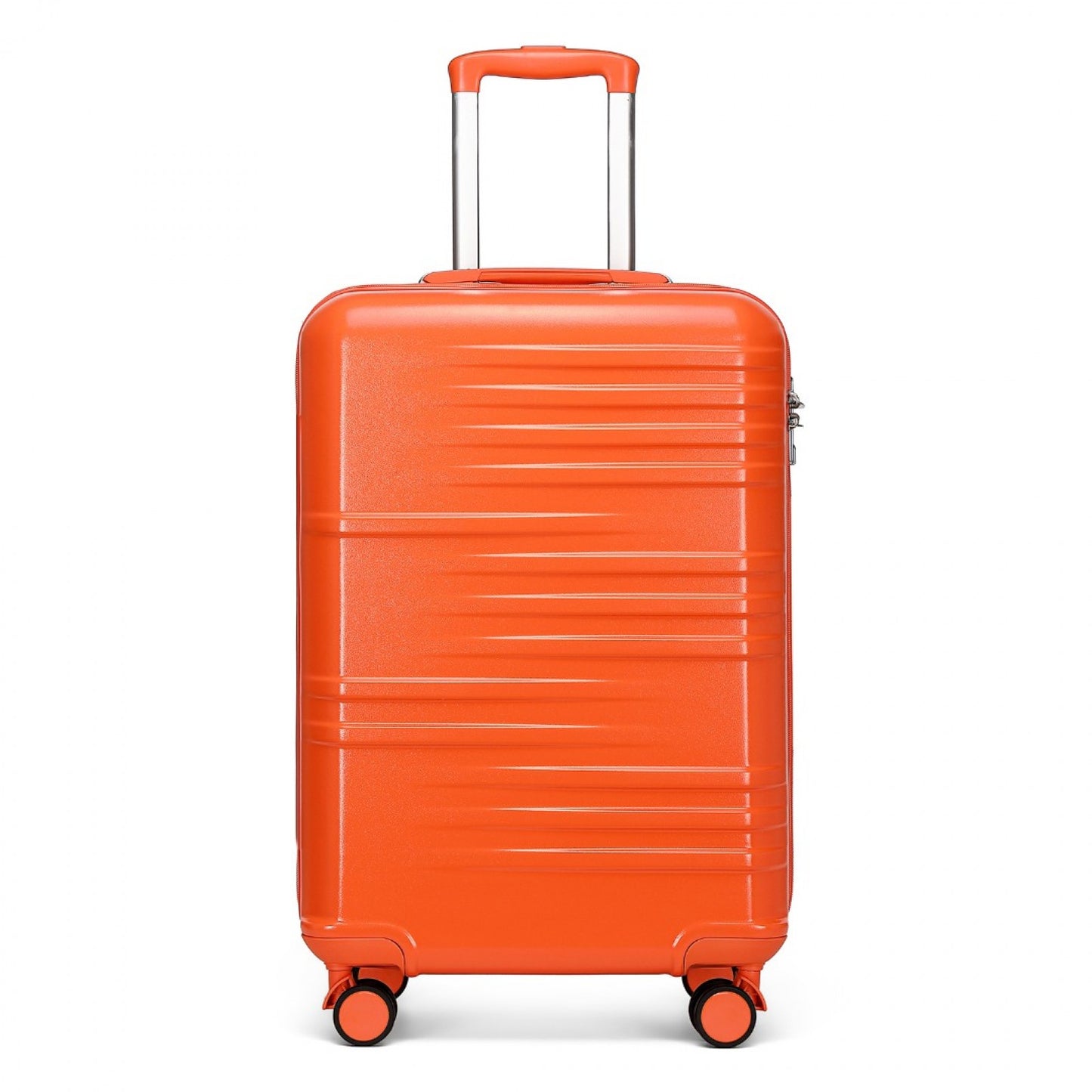 British Traveller Durable Polycarbonate and ABS Hard Shell Suitcase With TSA Lock (K2391L) - Orange