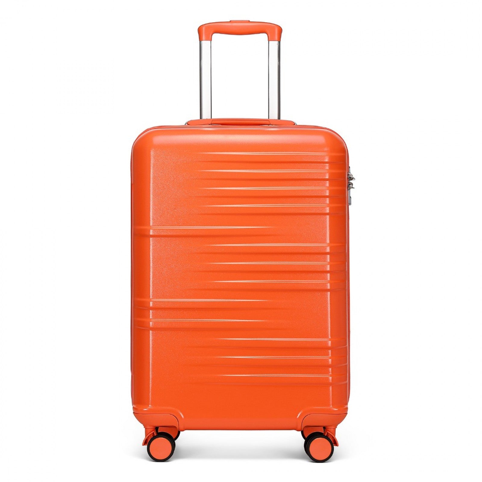 British Traveller Durable Polycarbonate and ABS Hard Shell Suitcase With TSA Lock (K2391L) - Orange