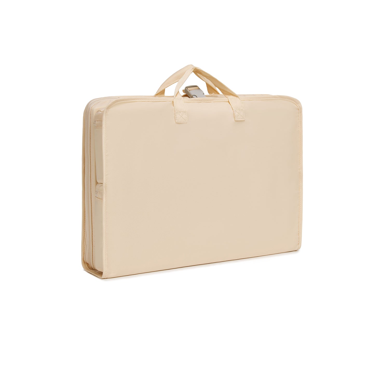 Kono 6-in-1 Hanging Travel Organiser Bag, Portable Foldable Packing Cubes Set with Trolley Sleeve (POK2523) - Beige
