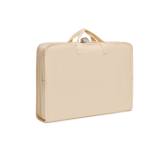 Kono 6-in-1 Hanging Travel Organiser Bag, Portable Foldable Packing Cubes Set with Trolley Sleeve (POK2523) - Beige