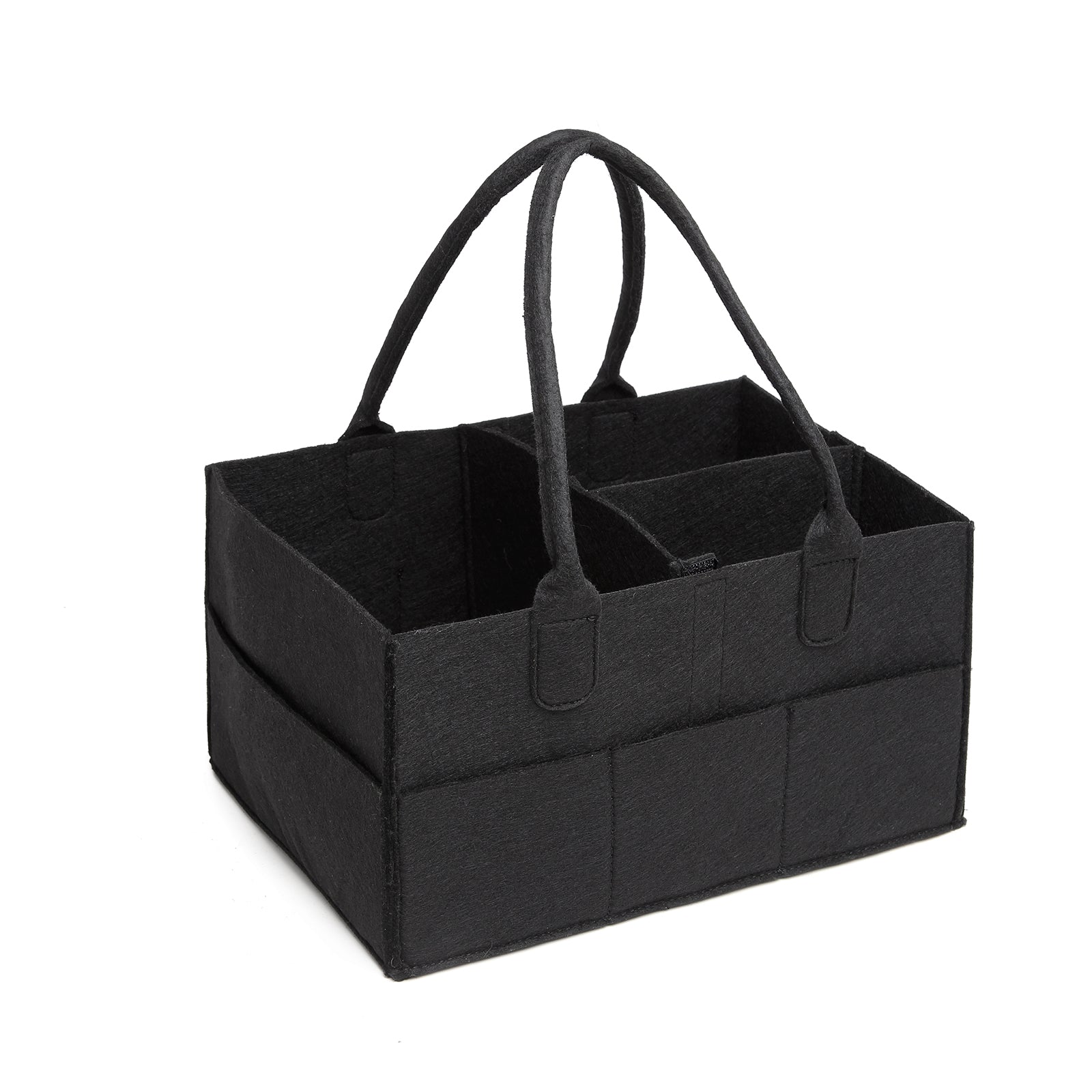 Kono Felt Caddy Organiser With Storage (S2049) - Black