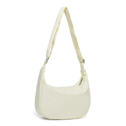 Water-resistant Portable Crescent Shoulder Cross Body Bag (S2314) - Beige