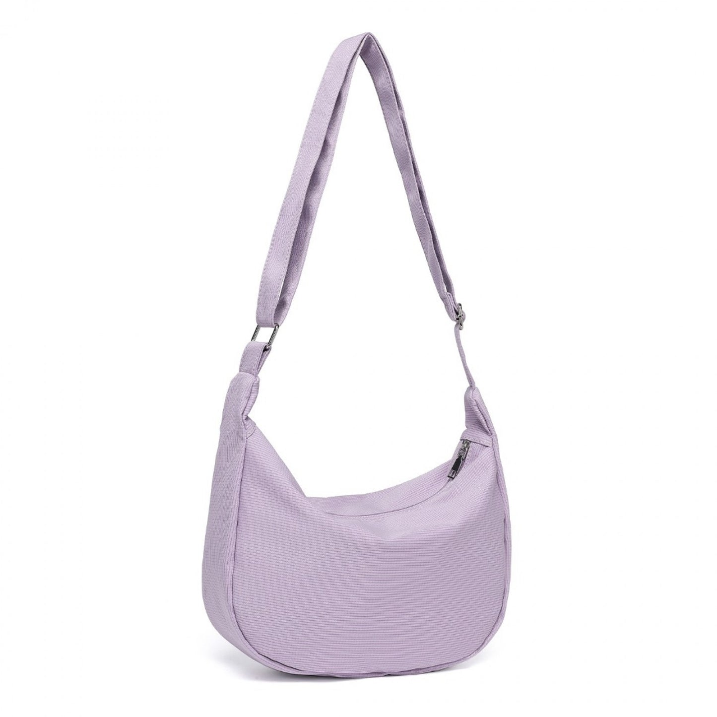 Water-resistant Portable Crescent Shoulder Cross Body Bag (S2314) - Purple