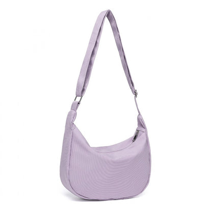 Water-resistant Portable Crescent Shoulder Cross Body Bag (S2314) - Purple