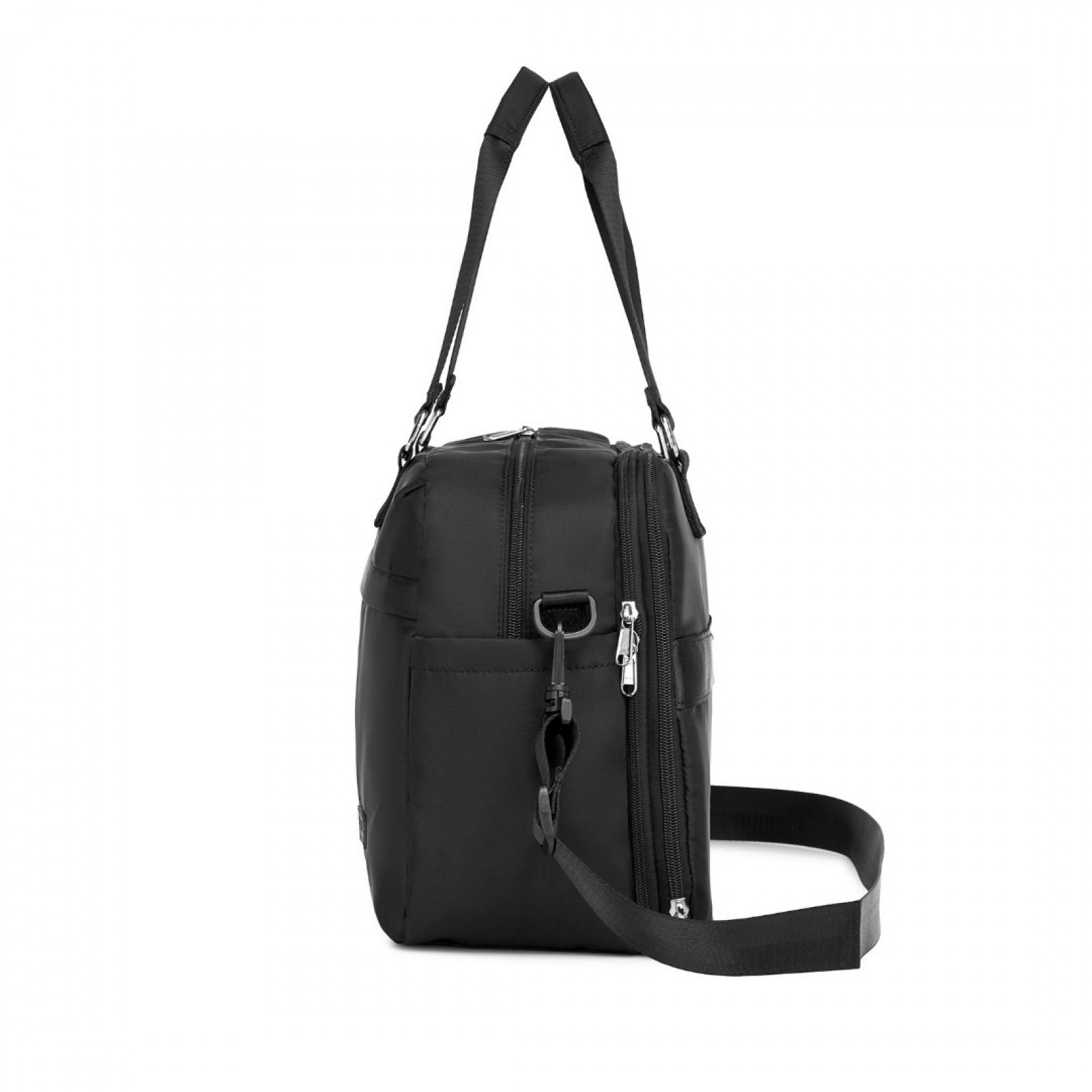 Kono Multi-functional Travel Bag Large Tote Bag & Duffle Bag with Expandable Compartment and Wet/Dry Pocket (TVK2430) - Black