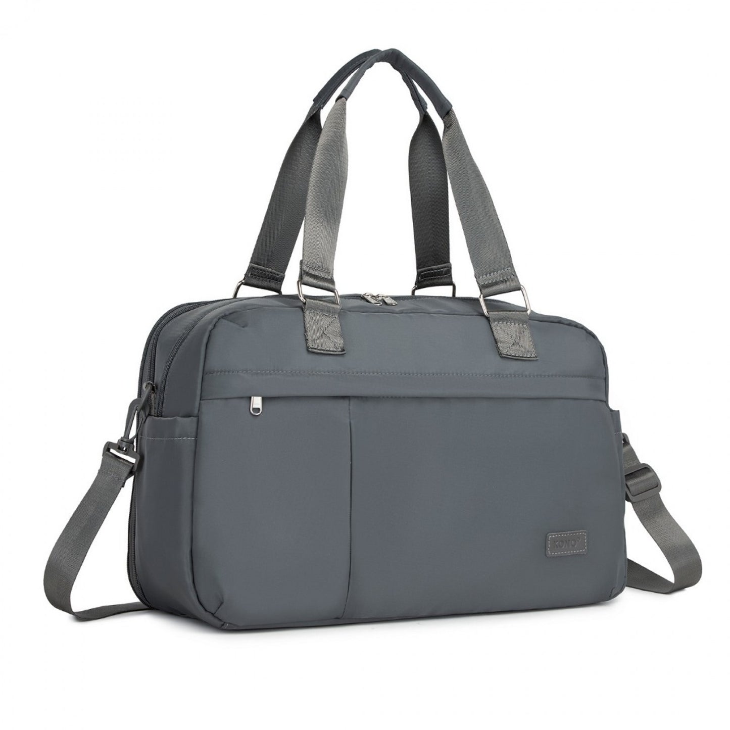 Kono Multi-functional Travel Bag Large Tote Bag & Duffle Bag with Expandable Compartment and Wet/Dry Pocket (TVK2430) - Grey