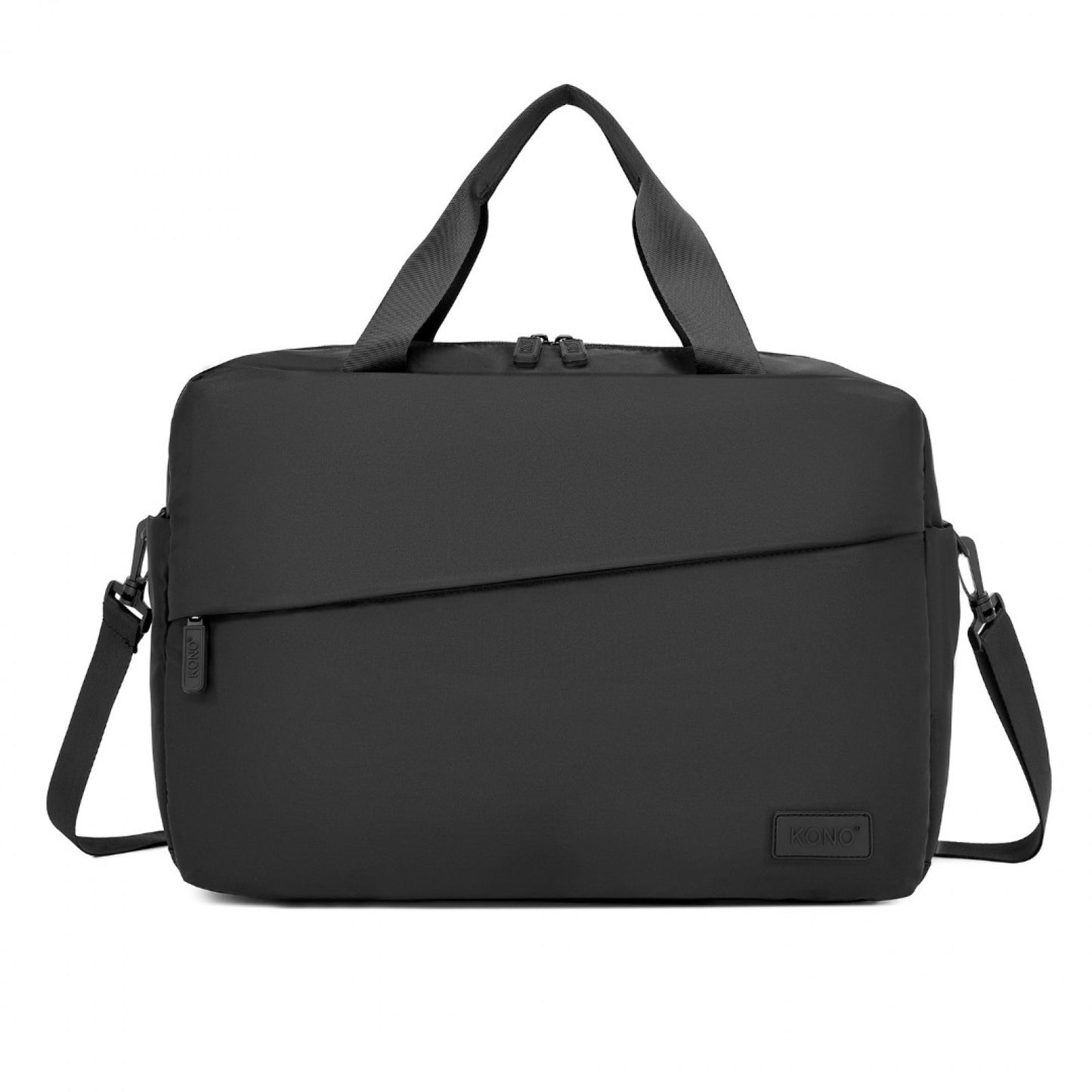 Kono Water-Resistant Travel Bag with Laptop Sleeve Multi-Functional Tote for Business and Weekend Large Capacity for Men and Women (TVK2444) - Black