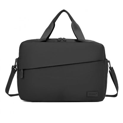 Kono Water-Resistant Travel Bag with Laptop Sleeve Multi-Functional Tote for Business and Weekend Large Capacity for Men and Women (TVK2444) - Black