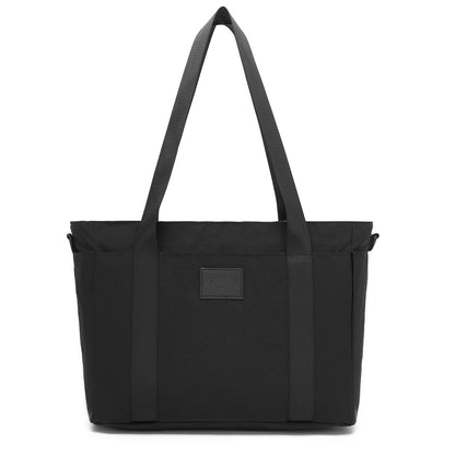 Kono Comfortable and Easy-Carry Large-Capacity Travel Tote with Laptop Sleeve, Trolley Sleeve and Crossbody Strap (TVK2515) - Black
