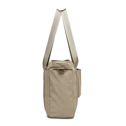 Kono Comfortable and Easy-Carry Large-Capacity Travel Tote with Laptop Sleeve, Trolley Sleeve and Crossbody Strap (TVK2515) - Khaki
